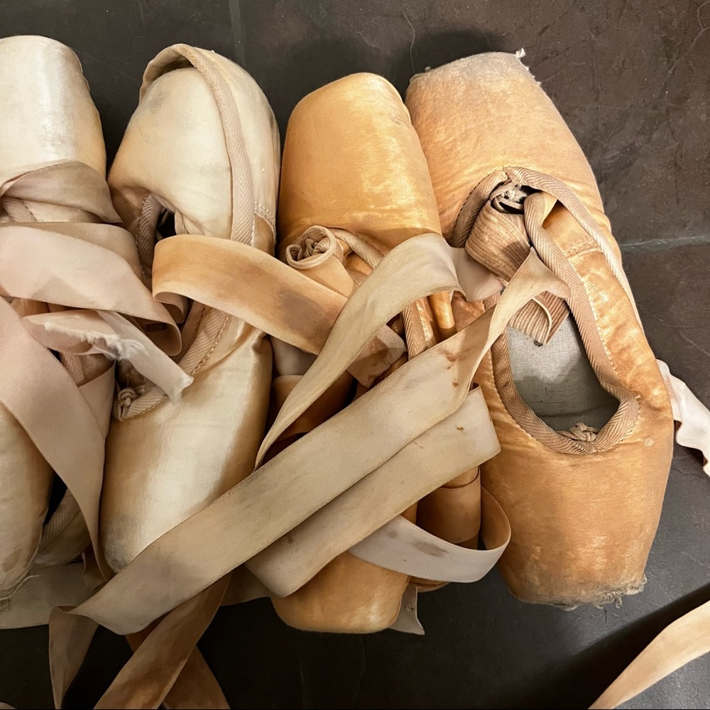 Worn pointe shoes - 3 pairs